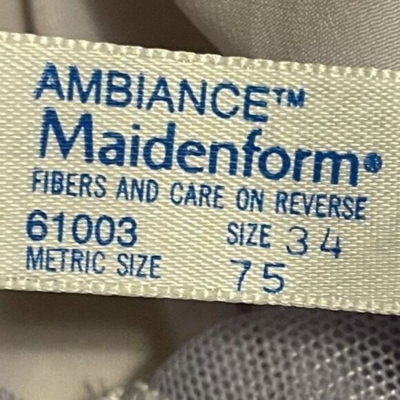 80s Vintage Maidenform Ambiance Lavender Satin & Lace Camisole Top Size 34 - Picture 4 of 5